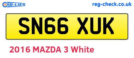 SN66XUK are the vehicle registration plates.