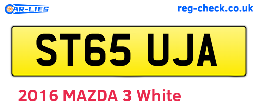 ST65UJA are the vehicle registration plates.