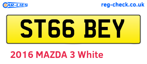 ST66BEY are the vehicle registration plates.