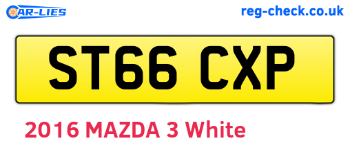 ST66CXP are the vehicle registration plates.