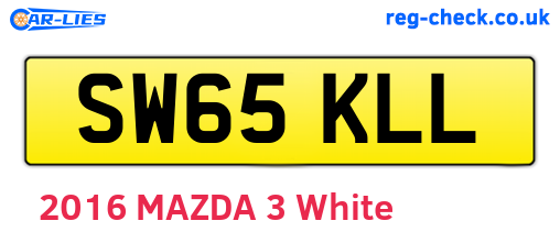 SW65KLL are the vehicle registration plates.