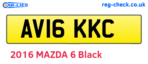 AV16KKC are the vehicle registration plates.