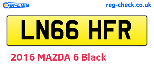 LN66HFR are the vehicle registration plates.
