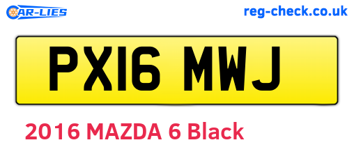 PX16MWJ are the vehicle registration plates.