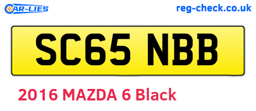 SC65NBB are the vehicle registration plates.