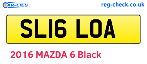 SL16LOA are the vehicle registration plates.
