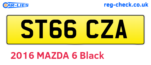 ST66CZA are the vehicle registration plates.