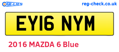 EY16NYM are the vehicle registration plates.