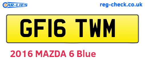 GF16TWM are the vehicle registration plates.