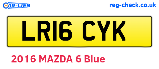 LR16CYK are the vehicle registration plates.