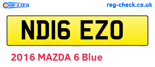 ND16EZO are the vehicle registration plates.