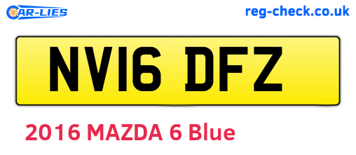 NV16DFZ are the vehicle registration plates.