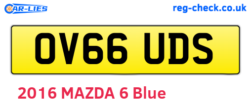 OV66UDS are the vehicle registration plates.