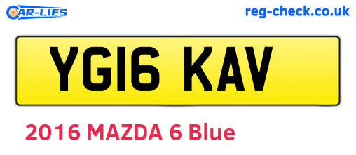 YG16KAV are the vehicle registration plates.