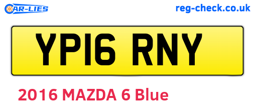 YP16RNY are the vehicle registration plates.