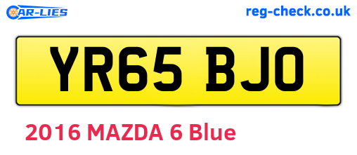YR65BJO are the vehicle registration plates.