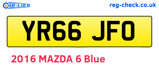 YR66JFO are the vehicle registration plates.