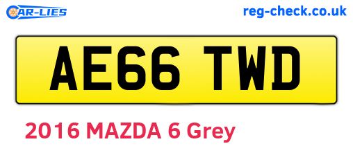AE66TWD are the vehicle registration plates.