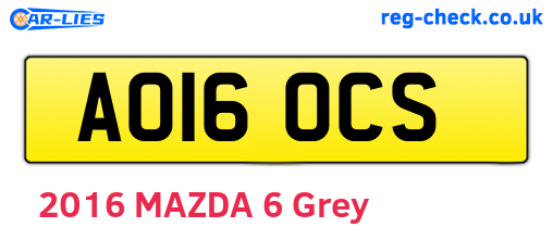 AO16OCS are the vehicle registration plates.