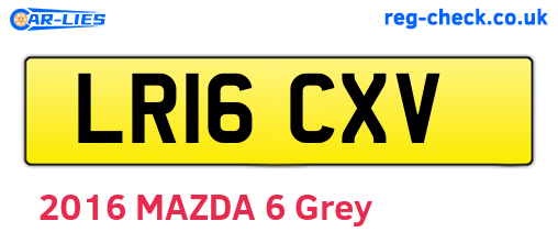 LR16CXV are the vehicle registration plates.