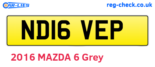 ND16VEP are the vehicle registration plates.