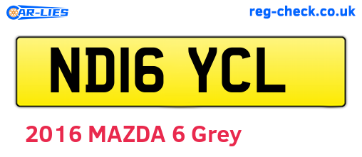 ND16YCL are the vehicle registration plates.