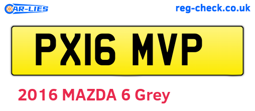 PX16MVP are the vehicle registration plates.