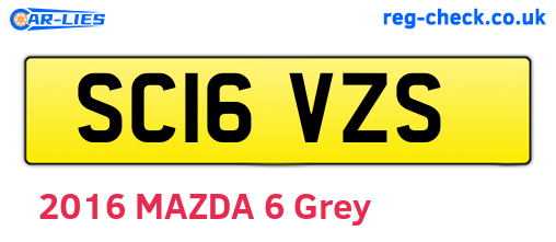 SC16VZS are the vehicle registration plates.