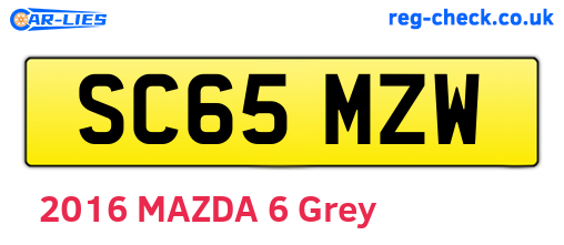 SC65MZW are the vehicle registration plates.