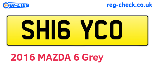 SH16YCO are the vehicle registration plates.