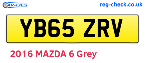 YB65ZRV are the vehicle registration plates.