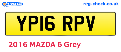 YP16RPV are the vehicle registration plates.