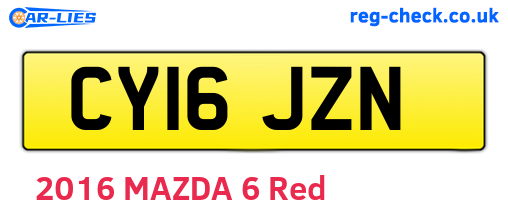 CY16JZN are the vehicle registration plates.