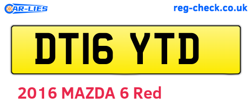 DT16YTD are the vehicle registration plates.