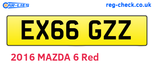 EX66GZZ are the vehicle registration plates.