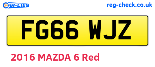 FG66WJZ are the vehicle registration plates.