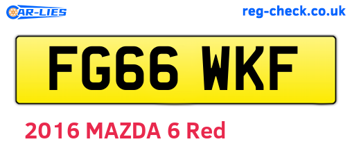 FG66WKF are the vehicle registration plates.