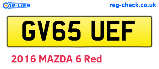 GV65UEF are the vehicle registration plates.