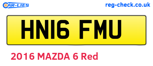HN16FMU are the vehicle registration plates.