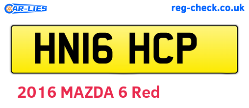 HN16HCP are the vehicle registration plates.