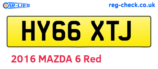 HY66XTJ are the vehicle registration plates.