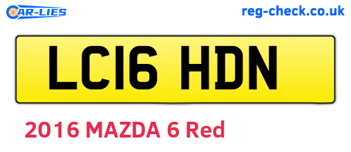 LC16HDN are the vehicle registration plates.