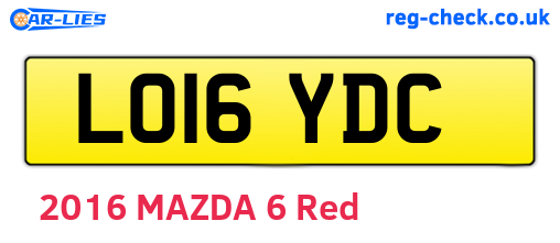 LO16YDC are the vehicle registration plates.