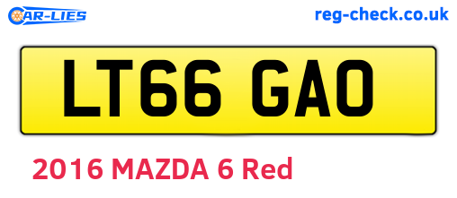 LT66GAO are the vehicle registration plates.