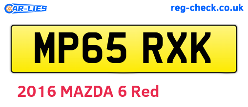 MP65RXK are the vehicle registration plates.