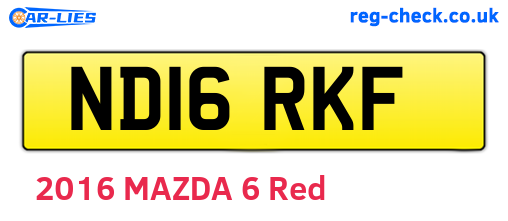 ND16RKF are the vehicle registration plates.