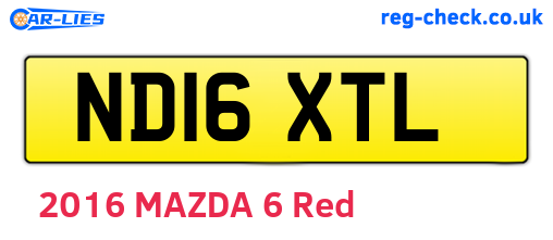 ND16XTL are the vehicle registration plates.