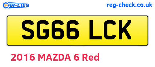 SG66LCK are the vehicle registration plates.
