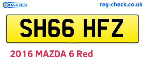 SH66HFZ are the vehicle registration plates.
