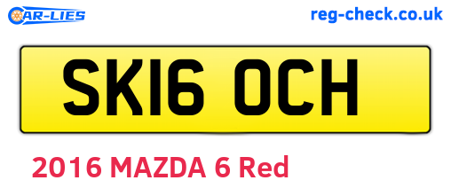 SK16OCH are the vehicle registration plates.